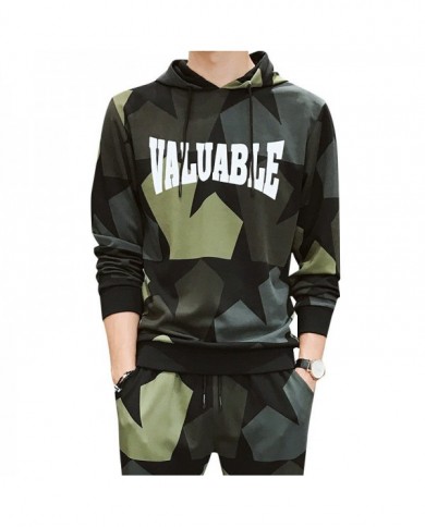 Fall New Leisure Trend Men's Camouflage Long Sleeved Sports Suit