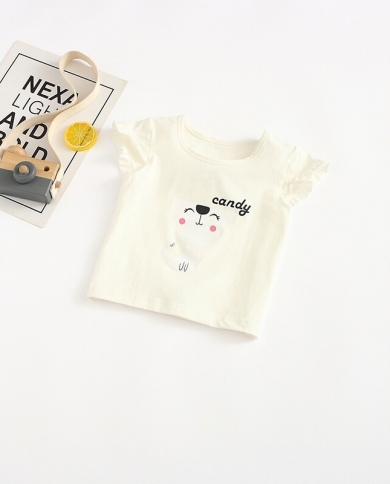 New Girls' Tops Summer Baby Cartoon Printed T-shirt