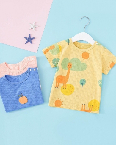 Baby Short-sleeved T-shirt Cotton Summer Half-sleeved Printed Top