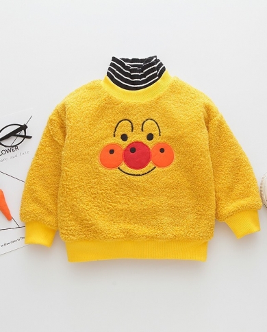 סוודר מרופד קטיפה עם הדפס