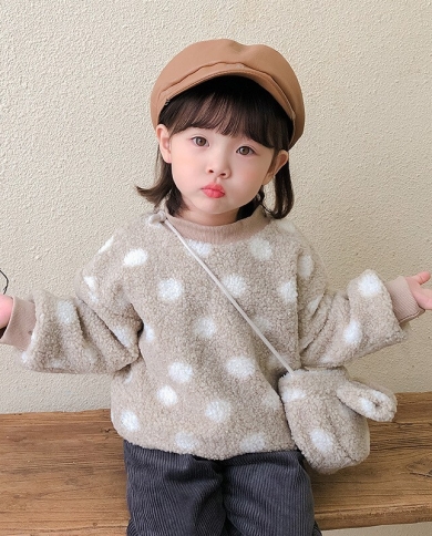 סוודר מנוקד לבנות