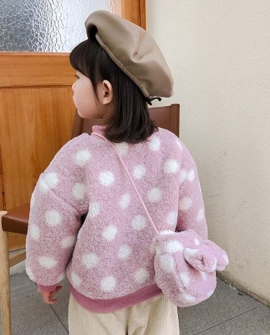 סוודר מנוקד לבנות