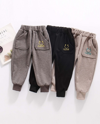 Autumn New Children's Baby Sports Smiley Casual Trousers