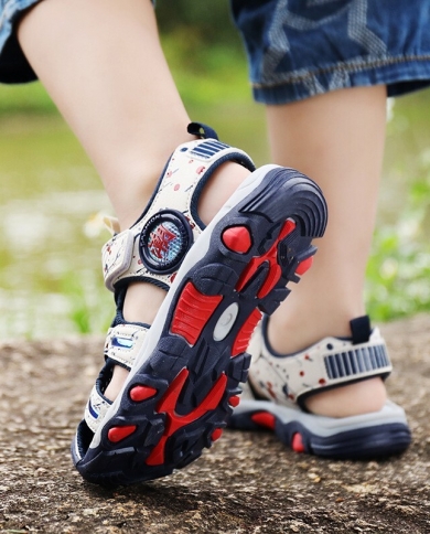Summer New Boys Non-slip Soft Bottom Breathable Velcro Sandals