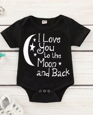 בגד גוף תינוקות בשילוב הדפס ירח