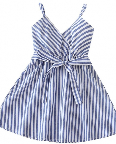 שמלת עניבה בשילוב פסים