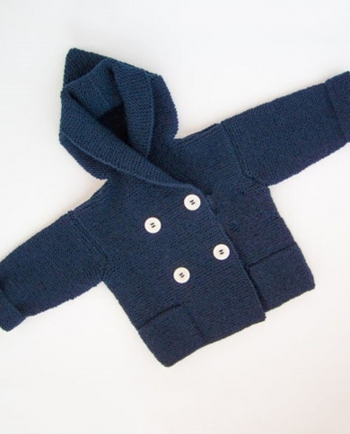 סוודר עם קפוצ'ון בשילוב כפתורים לילדים