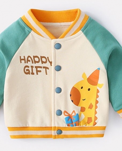 ג'קט אמריקאי כפתורים עם הדפסים וריב בגימורים לתינוקות