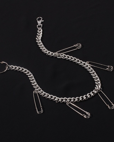 Fashion Simple Paperclip Pants Chain Jeans Dance Belt