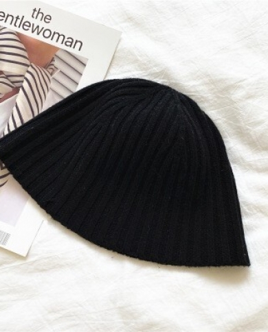 Повседневная вязаная шляпа-ведро унисекс