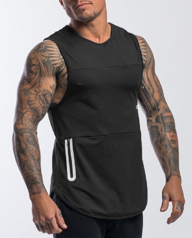 Muscle Fitness Men's Sports Vest Fitness Running Quick-drying Tanks