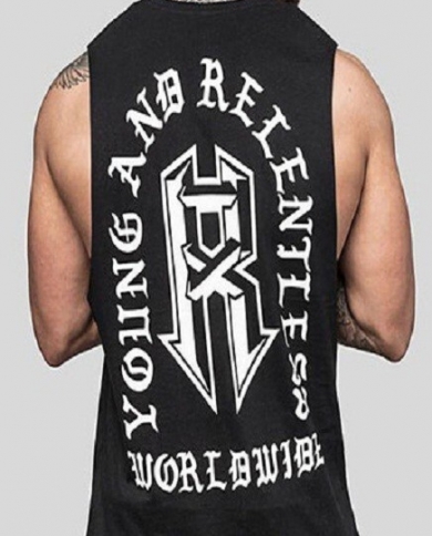 New Sleeveless T-shirt Men's Sports Stretch Fitness Vest Pure Cotton Slim-fit Sports Tank For Men