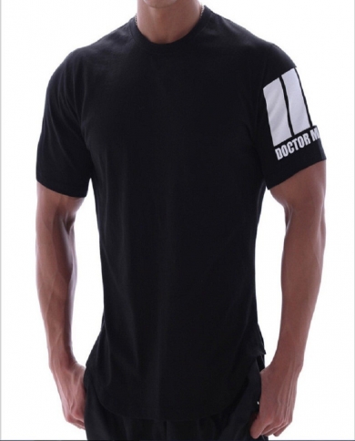 Summer New Sports Short-sleeved Men's Cotton Fitness T-shirt Running Training Clothing