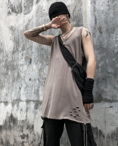 Men's Summer Hem Hole Cotton Vest