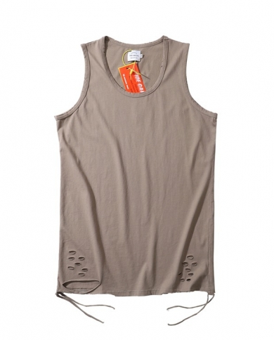 Men's Summer Hem Hole Cotton Vest