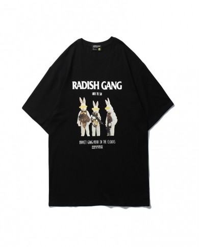 Men's Cartoon Printed Short-sleeved Round Neck T-shirt