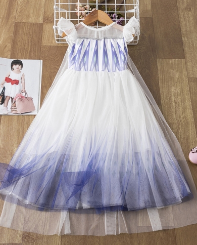 קיץ חוט נטו גלימת פיות שמלה ארוכה עם ביצועי מופע