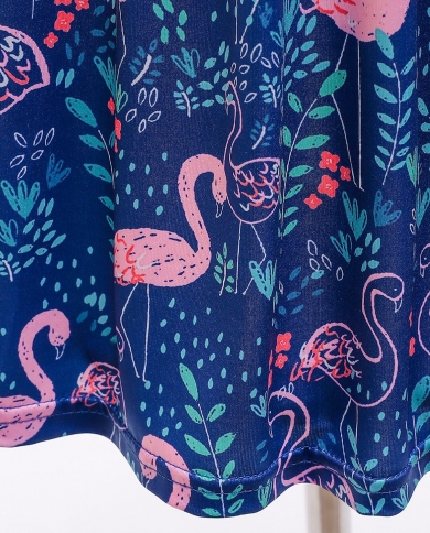 שמלת נסיכת כותנה מודפסת בסגנון חדש בקיץ עם שרוולים קצרים