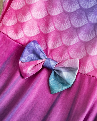 שמלת ילדה בת ים קטנה חדשה קיץ פלאפי עם שרוולים קצרים