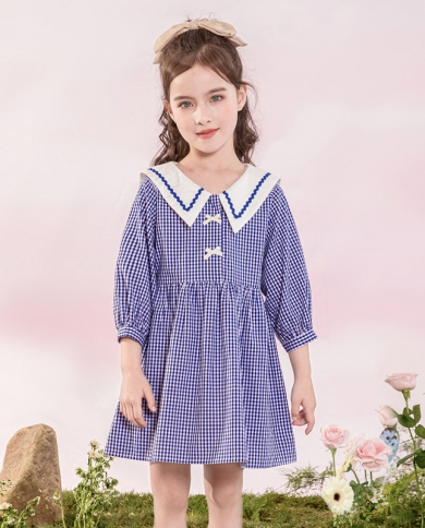 שמלה אופנתית חמודה ומעוצבת בנות מכללת בסגנון קולג '