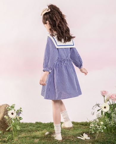 שמלה אופנתית חמודה ומעוצבת בנות מכללת בסגנון קולג '