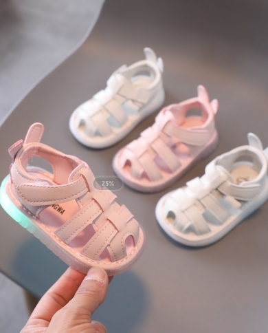 סנדלי תינוקות קיץ נעלי סוליות רכות נעלי פעוטות נעלי פעוטות לילדים בגילאי 0 עד 1