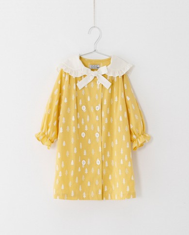 אופנה אופנתית צווארון בובת ילדה מתוקה חמודה שמלת קצרה כותנה