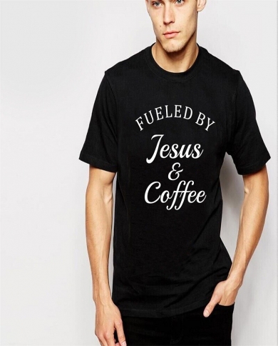 Pure Cotton Men And Women Printed T-shirt Fashion Fueled By Jesus T-shirt