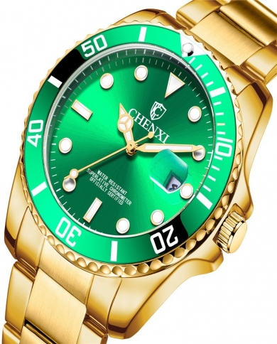 New  Watch Waterproof Calendar Quartz Watch Gold Watch