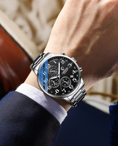 Hot Style Stainless Steel Multi-function Sports Watch Waterproof Men's Watch Men's Watch Fashion Trend Watch