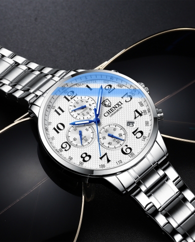 Hot Style Stainless Steel Multi-function Sports Watch Waterproof Men's Watch Men's Watch Fashion Trend Watch