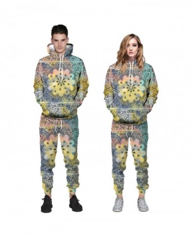 Fashion Tie-dye Loose Hooded Jacket Sweater 3D Graffiti Long-sleeved Winter Suit