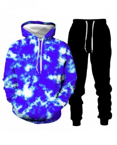 Fashion Tie-dye Sportswear Suit 3D Printed Hoodie Loose Casual Sweater