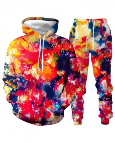 Fashion Tie-dye Winter Hooded Loose Tracksuit Sportswear