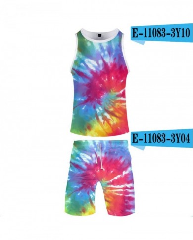 Tie-dye Sleeveless Vest Beach Pants Suit Men And Women Loose Summer Casual Suit