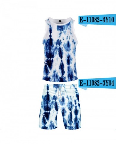 Tie-dye Sleeveless Vest Beach Pants Suit Men And Women Loose Summer Casual Suit