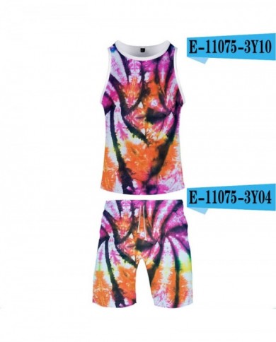Tie-dye Sleeveless Vest Beach Pants Suit Men And Women Loose Summer Casual Suit