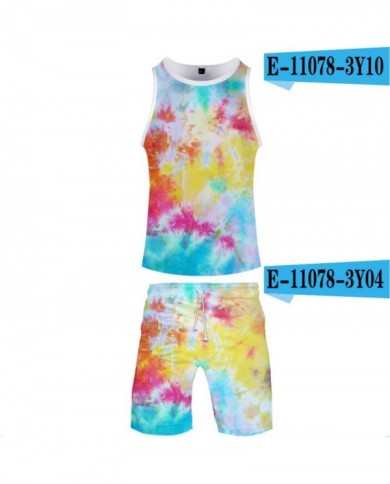 Tie-dye Sleeveless Vest Beach Pants Suit Men And Women Loose Summer Casual Suit
