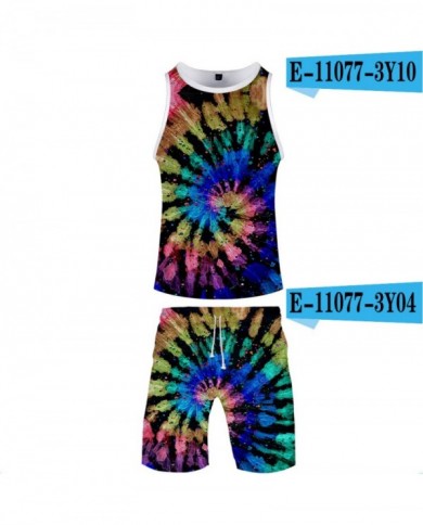 Tie-dye Sleeveless Vest Beach Pants Suit Men And Women Loose Summer Casual Suit