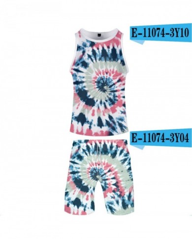 Tie-dye Sleeveless Vest Beach Pants Suit Men And Women Loose Summer Casual Suit