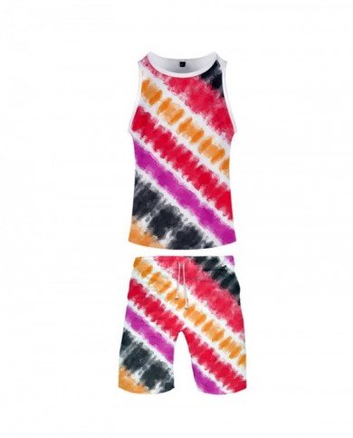 Tie-dye Sleeveless Vest Beach Pants Suit Men And Women Loose Summer Casual Suit