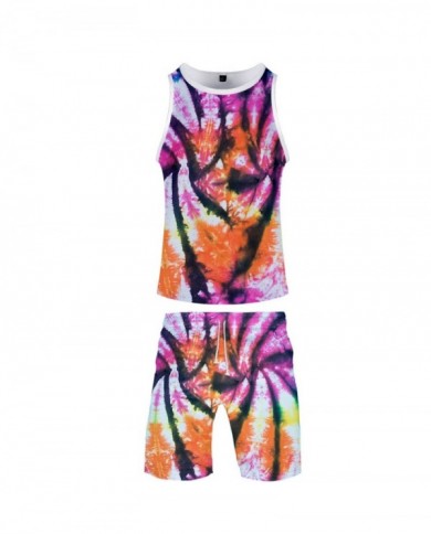 Tie-dye Sleeveless Vest Beach Pants Suit Men And Women Loose Summer Casual Suit