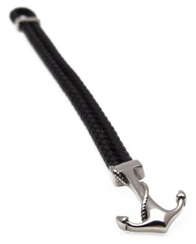 Fashion Sheepskin Stainless Steel Anchor Accessory Bracelet Men's Bracelet