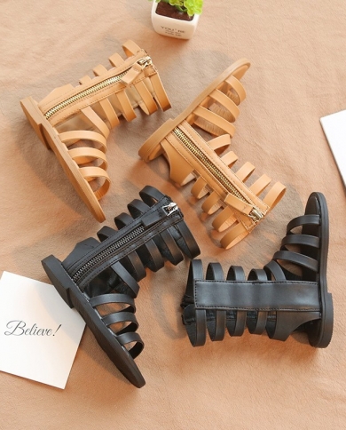 صيف جديد بنات روماني مفتوح الأصابع صنادل عالية الارتفاع مانعة للانزلاق أحذية الأميرة