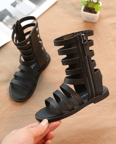 صيف جديد بنات روماني مفتوح الأصابع صنادل عالية الارتفاع مانعة للانزلاق أحذية الأميرة