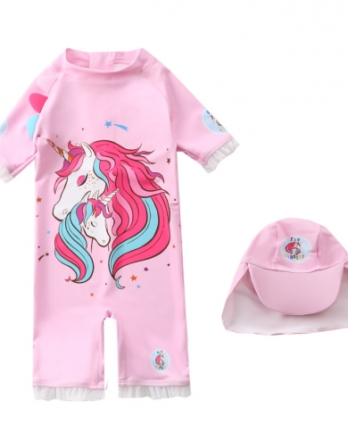 Children's Swimsuit One-piece Swimsuit  Sunscreen Unicorn Baby Girl Swimsuit Ins