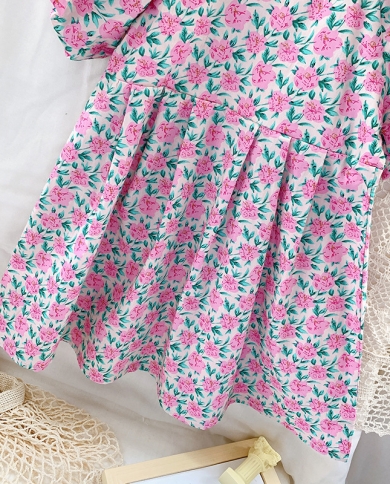 קיץ בגדי תינוקות חדשים שמלת פרחים חצאית בובה מתוקה