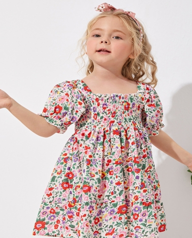 ילדה דקה ילדה פרח חצאית שמלת נסיכה שמלה פרחונית