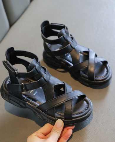 Girls Sandals  Summer New Soft-soled Roman Sandals Fashion  Student Shoes Beach Shoes