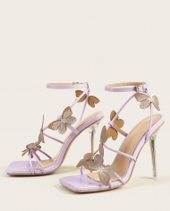 Butterfly Sandals  Summer New All-match Stiletto High Heels Strappy Roman Women Sandals